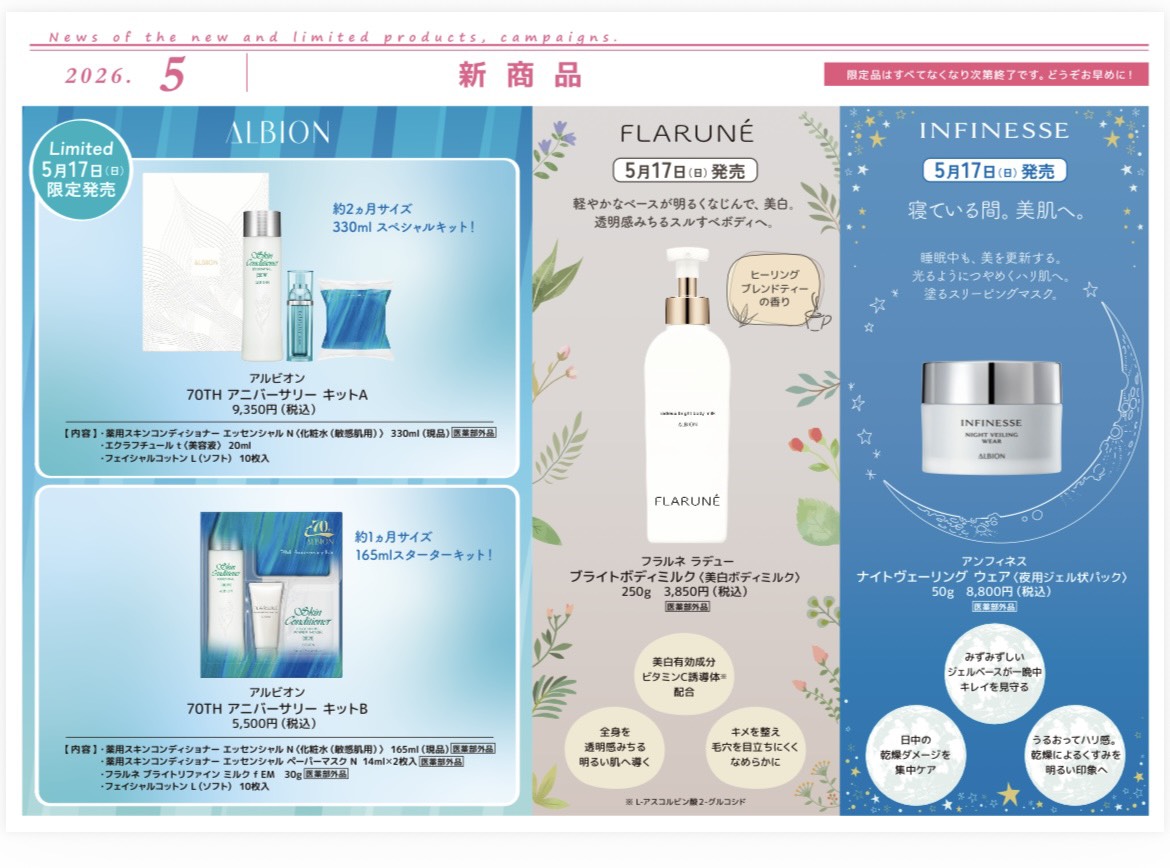 5月のお知らせ